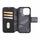 Këllëf-portofol Decoded Leather Detachable Wallet për iPhone 15 Plus, lëkurë, i zi