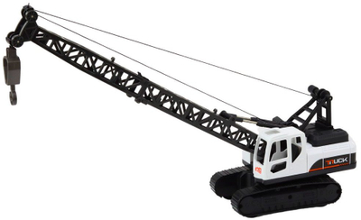 Lodër vinç ndërtimi Crawler, krah me grep, rrotullim 360°, e bardhë