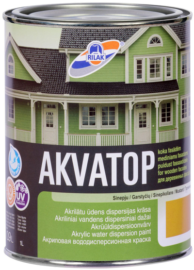 Bojë për fasada druri AKVATOP Base A, akrilike me bazë uji, 0.9L, e bardhë