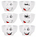 Set tasa qeramike Siaki Collection Smiling, 13.5 cm, 550 ml, 6 copë, të bardha