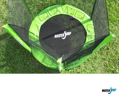 Rrjetë mbrojtëse për trampoline MASTERJUMP, 182 cm, me shtylla mbajtëse, e zezë