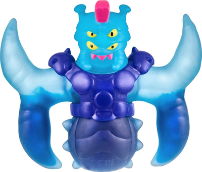 Figurë aksioni Heroes of Goo Jit Zu Galaxy Attack Saturnaut, super elastike, mbushur me Goo me dy ngjyra, blu vjollcë