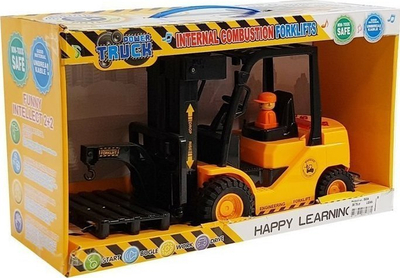 Lodër forklift me drita edhe zë, pirunë lëvizës, plastikë, portokalli