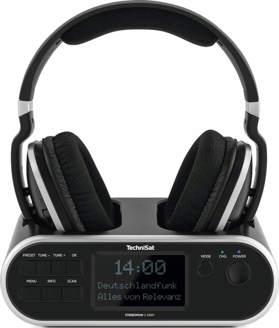 Kufje pa tela TechniSat Stereoman 2, DAB+, FM, të zeza