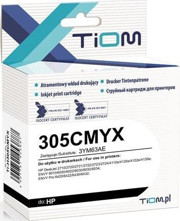 Patron boje Tiom Ink për HP 305 CMYX 3YM63AE, 7ml, me ngjyra