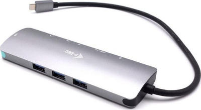 USB C док i-TEC MetalNanoDock, 4K HDMI, PD 100W, сиво металик