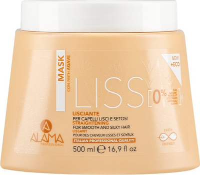 Maskë flokësh Alama Professional Liss, për zbutje dhe drejtim flokësh, me agave, 500ml
