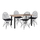 Tavolinë Allegra metalike wicker bezhë & xham 140×80×78 cm (HM5537), zezë