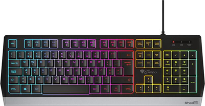 Tastierë gaming Genesis Rhod 300 RGB NKG-1817, membranore, me drita RGB, e zezë