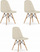 Set karrigesh Velrov Elegant Ergonomic, 3 copë, kadife bezhë