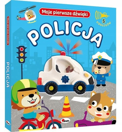 Libër interaktiv për fëmijë Police My First Sounds, me tinguj, me ilustrime me ngjyra
