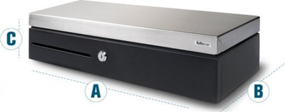 Sirtar parash Safescan SD-4617S, profesional, çelik PVC, i zi me argjend
