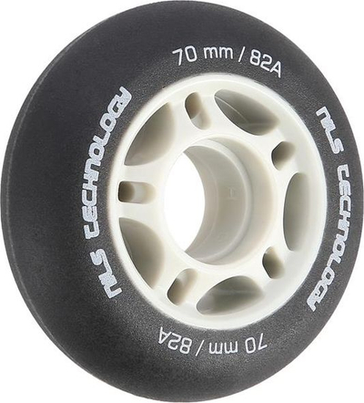 Rrota patinash Nils Extreme PU 70x24 mm, fortësi 82A, të zeza matte