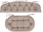 Set jastëkësh për mobilje shporte, 3 copë, 100x50 cm, 50x50 cm, me shumë ngjyra