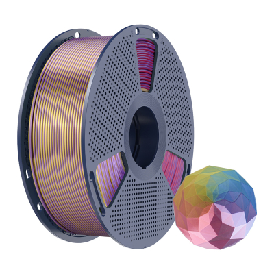 Filament 3D SUNLU Silk PLA+ Fourth-Color, 1.75 mm, 1 kg, shumëngjyrësh