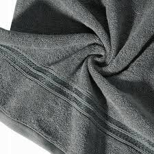 Peshqir banjo pambuku Towel With Striped Border, 50x90 cm, gri