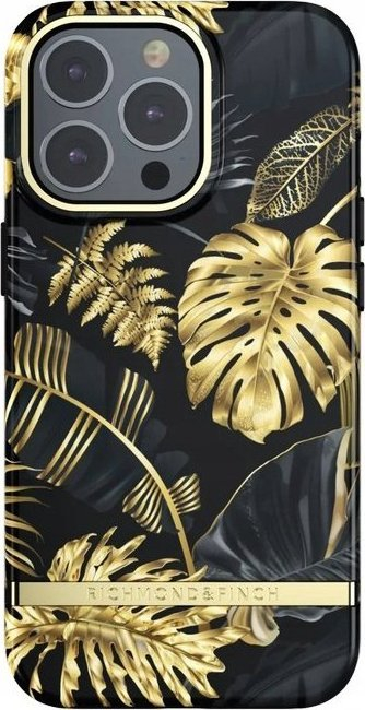 Mbulesë telefoni Richmond &amp; Finch Golden Jungle, për iPhone 13 Pro, plastike, e zezë me të artë