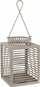 Lampion dekorativ Home Styling Collection, metal, me dorezë, gri