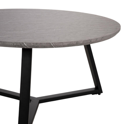 Tavolinë e rrumbullakët për kafe Φ80x42Hcm (HM9586.02), gri/ zezë