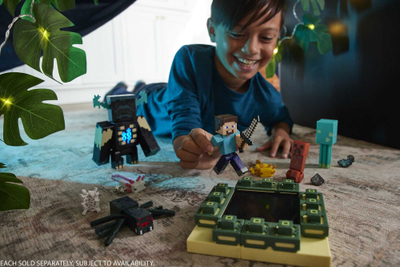 Figurë aksion Minecraft Glow Squid, 3.25", me aksesore, jeshile