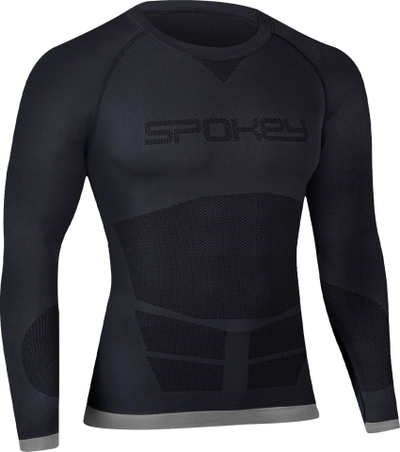 Set rroba të brendshme termike për burra Spokey DRY HI OPTIMA, bluzë e pantallona të gjata, masë XL XXL, ngjyrë e zezë