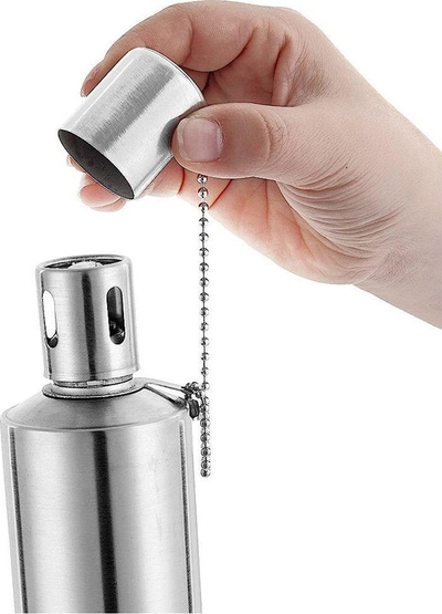 Pishtar kopshti Shoppartners Torch, çelik inoks, 115 cm, argjendtë