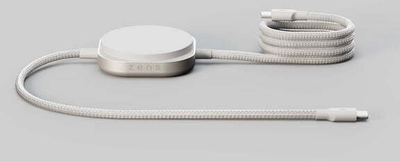 Кабел за полнење Zens USB C Pro 2, USB C во USB C, 1.5 m, сребрена