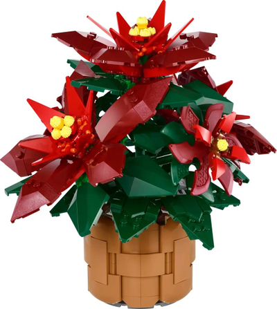 Set ndërtimi LEGO Icons Poinsettia, model dekorativ lule, për të rritur, shumëngjyrësh