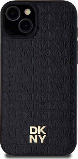 Маска за телефон DKNY DKHMP15SPSHRPSK, за iPhone 15 14 13 6.1", MagSafe, црна