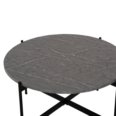 Set tavolina për kafe Ronda 2-pjesësh Φ80cm & Φ50cm (HM21089.01), gri