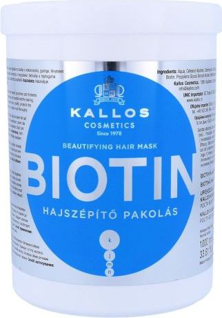 Maskë flokësh Kallos me Biotin, për flokë të hollë, 1000 ml