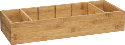 Organizues sirtari 5Five Tidy Smart, me 3 ndarje, bambu, ngjyrë natyrale