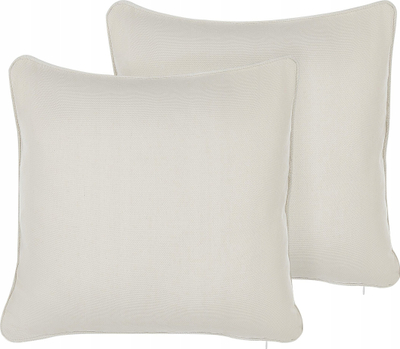 Set jastëkësh dekorativë Beliani HELIOTROPE, 45 x 45 cm, set 2 copë, të bardhë