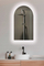 Pasqyrë banjoje Homede MIRR MASTERJERO, gjysmë ovale, LED, 50 x 90 cm, e bardhë