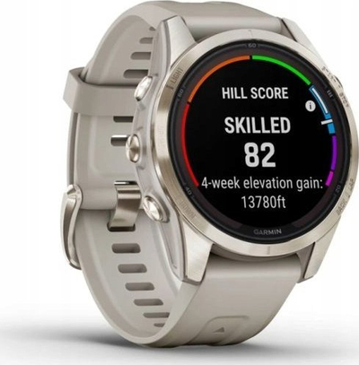Orë e zgjuar Garmin Fenix 7S Pro Sapphire Solar, 42mm, GPS, soft gold me rrip light sand