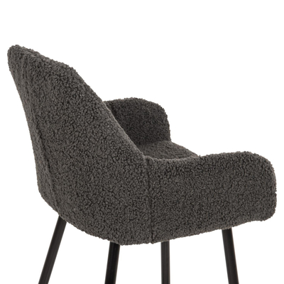 Stol mesatar Strike 50x50x94,5Hcm (HM8592.01), gri/ zezë