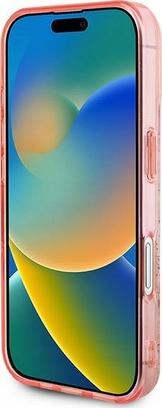 Kapak telefoni Guess GUHMP16SHFWBDCEP, për iPhone 16 6.1", MagSafe, rozë me lule
