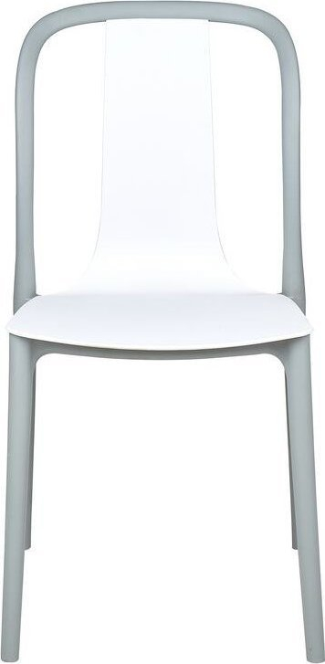 Set karrigesh kopshti Beliani SPEZIA, 8 copë, plastikë rezistente, bardhë gri