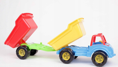 Kamion lodër me rimorkio CHOIŃSKI Dump Truck, plastik, për kalamaj, ngjyra nga më të ndryshmet