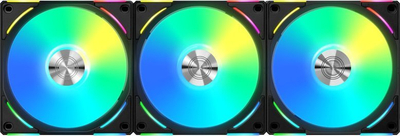Ventilator PC Lian Li UNI AL120 V2, 120mm, ARGB set 3 copë me kontrollues, i zi