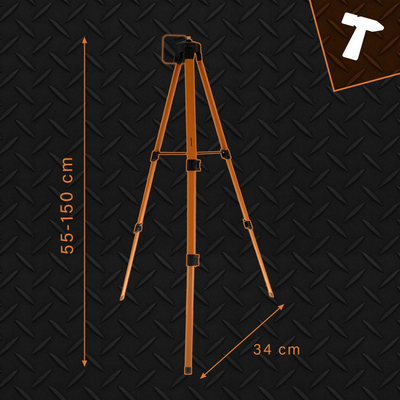 Tripod për nivel lazer Bigstren 25964, 150cm, filetë 5/8, i zi