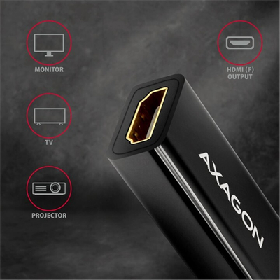 Përshtatës AXAGON mini DisplayPort - HDMI 1.4, 4K @ 30Hz, i zi
