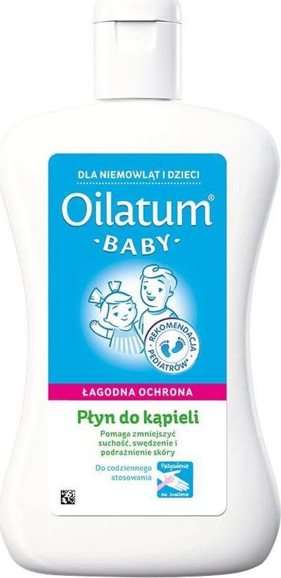 Shkumë banje për bebe Oilatum Baby Bubble Bath, për lëkurë të ndjeshme, 300ml, e bardhë