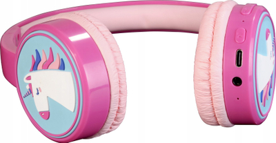 Kufje Bluetooth Denver BTH-106P, për fëmijë, kufizim volumi 85 dB, shumëngjyrëshe