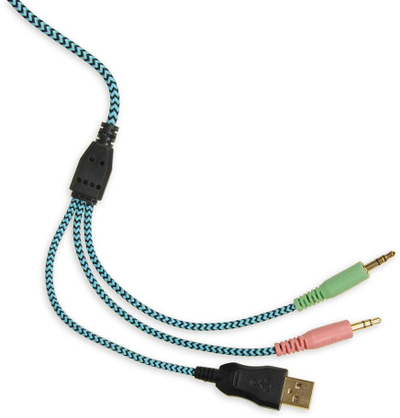 Слушалки I-BOX X8, 3.5mm, 20000Hz, 2.2m, сина