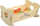 Krevat lëkundës lodër Baczek Small Wooden Doll Cradle, dru, me shtroja, ngjyrë natyrale