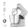 Mikser planetar Kenwood Titanium Chef Baker XL KVL65.001WH, tas inoksi, i bardhë