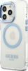 Mbështjellës telefoni Guess GUHMP13LHTRMB, për iPhone 13 6.1" dhe 13 Pro, MagSafe, blu e tejdukshme