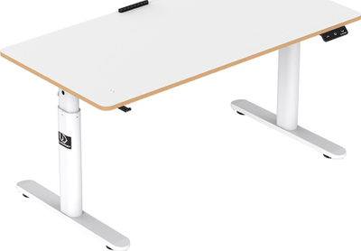 Tavolinë kompjutri për kalamoj Ultradesk Pulsar, elektrike me lartësi që rregullohet 55-81 cm, mban gjer 60 kg, e bardhë