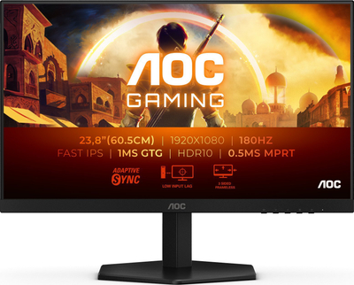 Монитор AOC G4 24G42E, 23.8\", Full HD 180Hz, црн